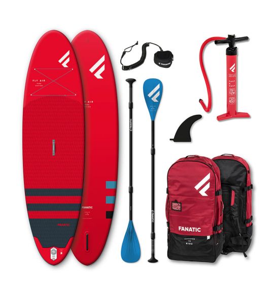 Fanatic Fly Air 9'8" Red 2021 Inflatable SUP Package