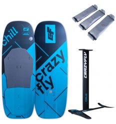 Crazyfly Chill board + Cruz foil 2022 Kite foil set