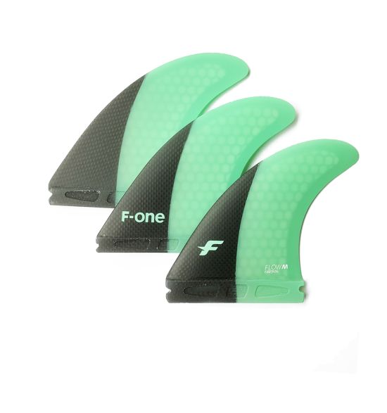 F-One Thruster fin set Flow M Carbon - Mint