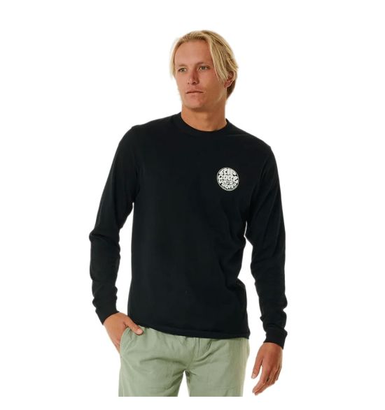 Rip Curl Wetsuit Icon Long Sleeve Tee Black